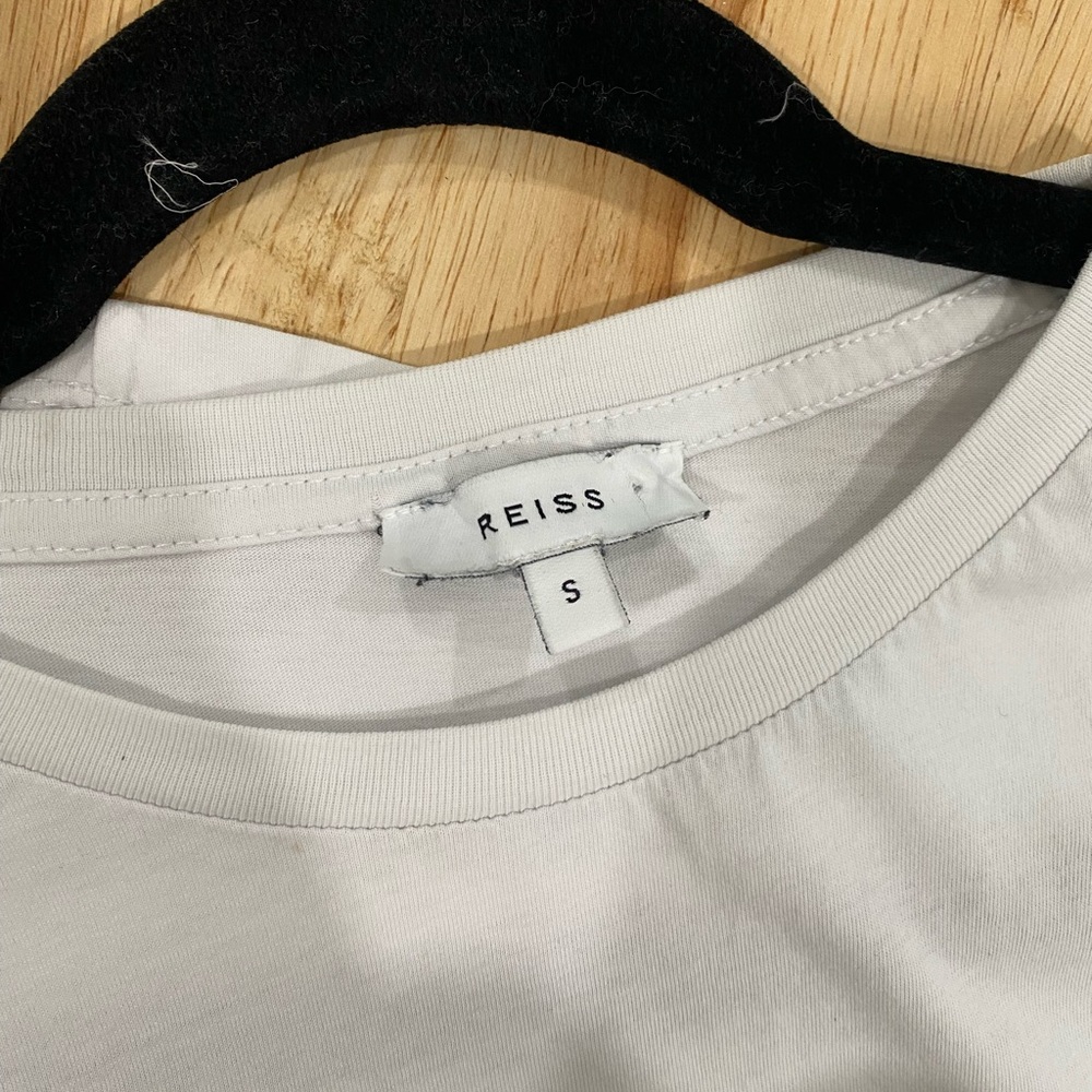 REISS 100% cotton white tee in good condition - Picture 3 of 5